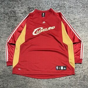 Vintage Cleveland Cavaliers Shooting Shirt Mens XXL Adidas NBA Warm Up‎ 2000s